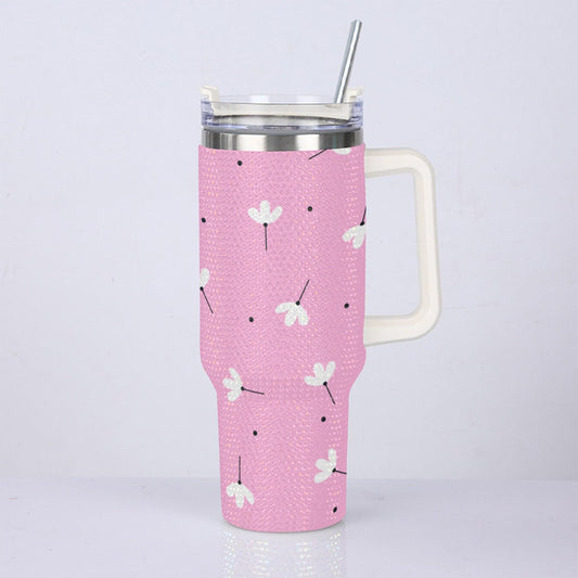 40oz Diamond Cup With Stainless Steel Straw