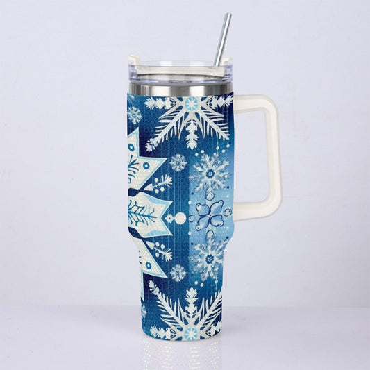 40oz Diamond Cup With Stainless Steel Straw