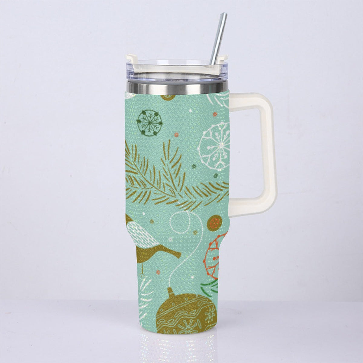 40oz Diamond Cup With Stainless Steel Straw