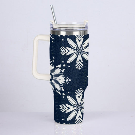 40oz Diamond Cup With Stainless Steel Straw