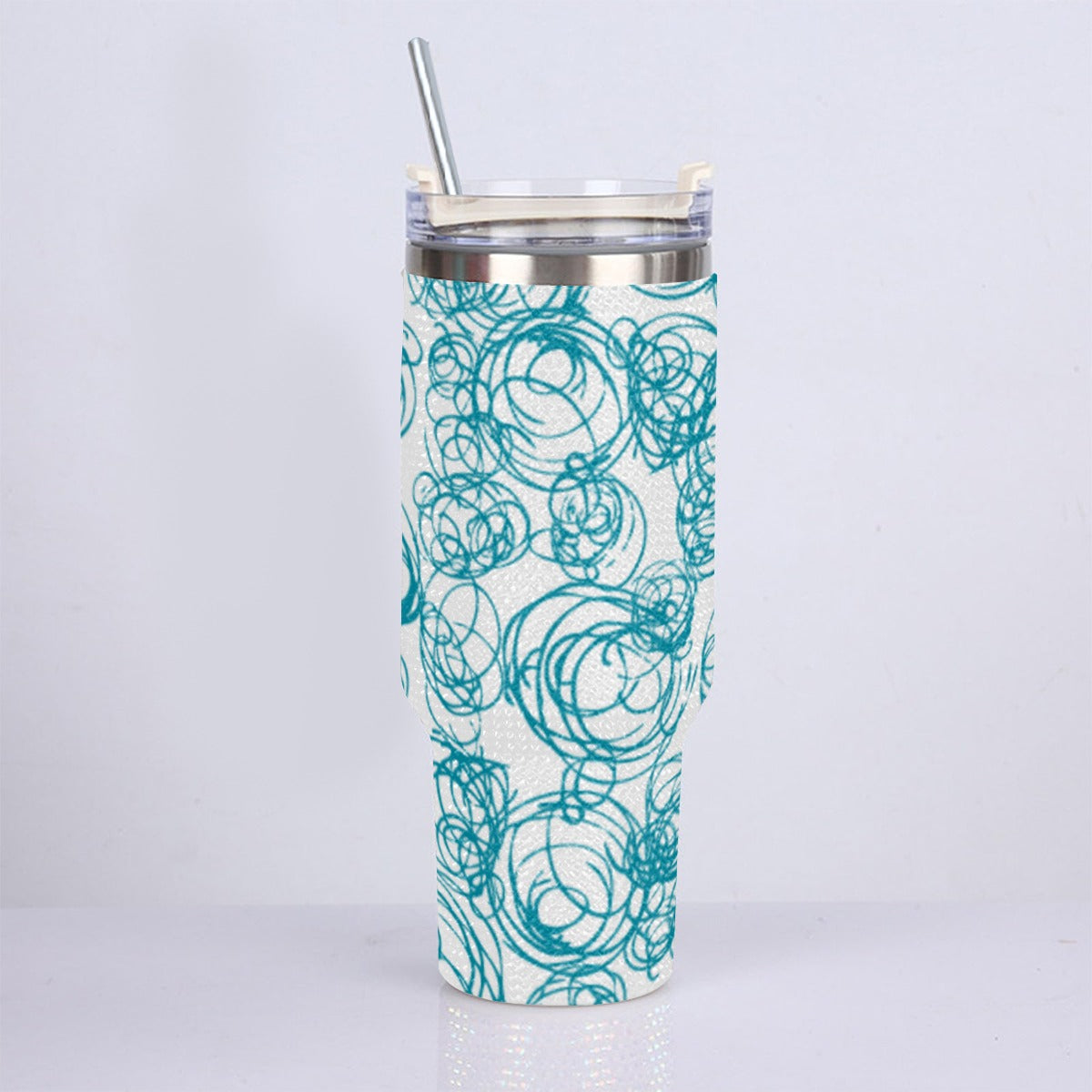 40oz Diamond Cup With Stainless Steel Straw