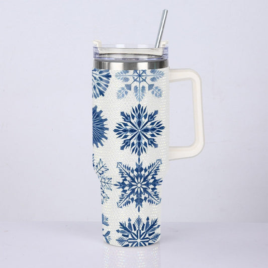 40oz Diamond Cup With Stainless Steel Straw