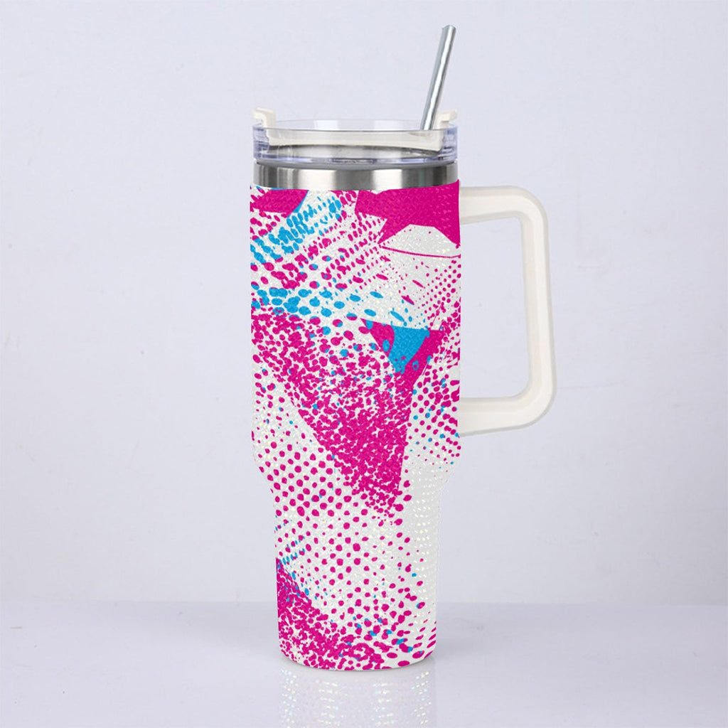 40oz Diamond Cup With Stainless Steel Straw