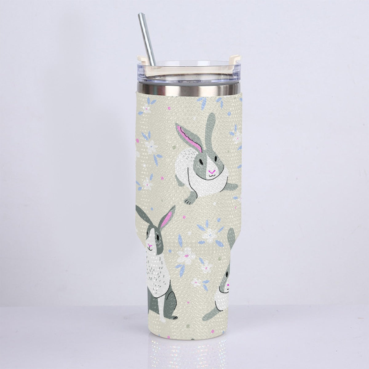 40oz Diamond Cup With Stainless Steel Straw