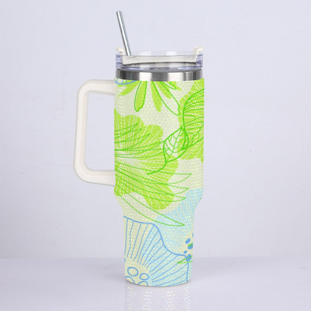 40oz Diamond Cup With Stainless Steel Straw
