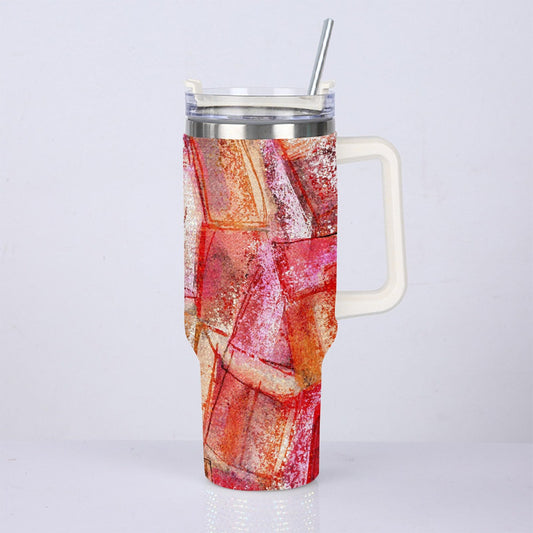 40oz Diamond Cup With Stainless Steel Straw