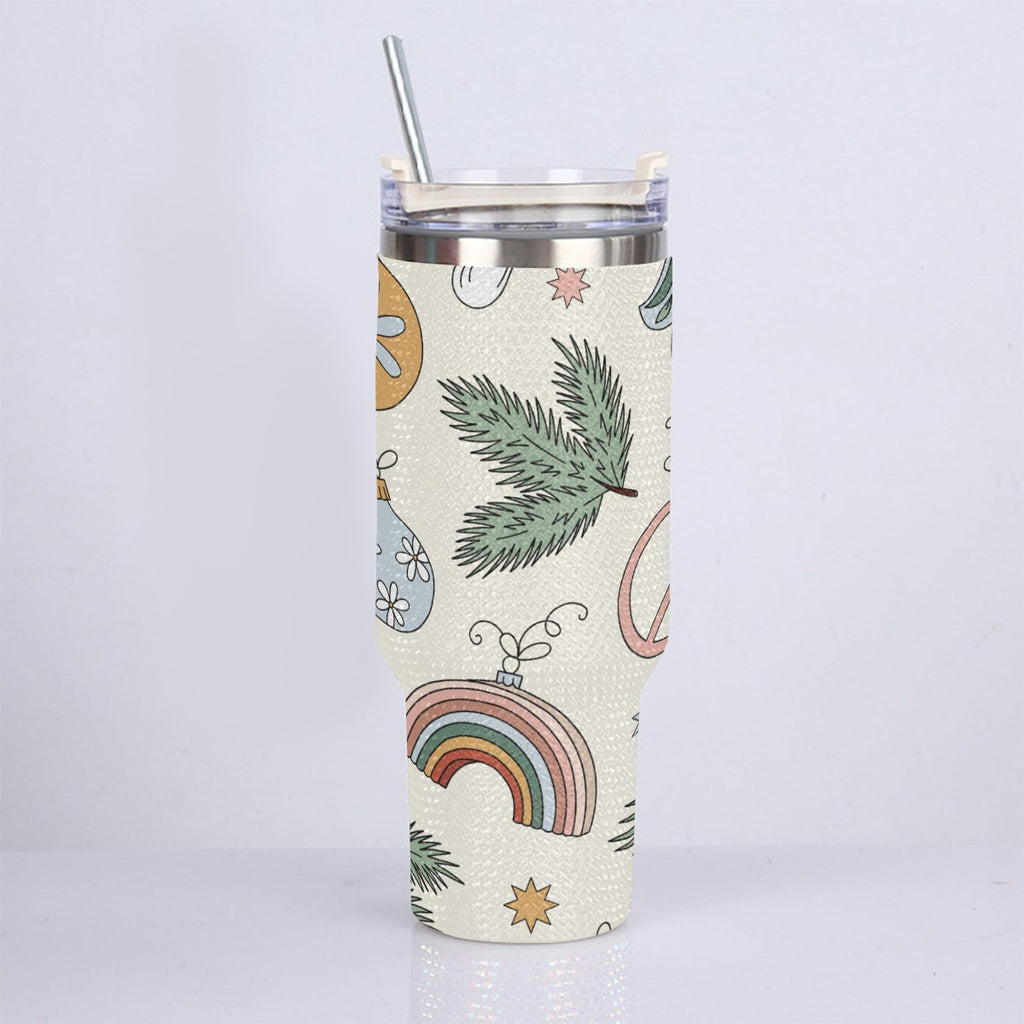 40oz Diamond Cup With Stainless Steel Straw
