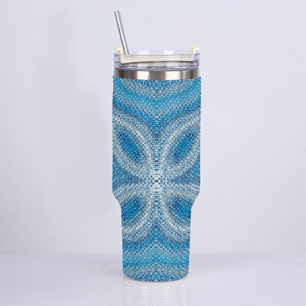 40oz Diamond Cup With Stainless Steel Straw
