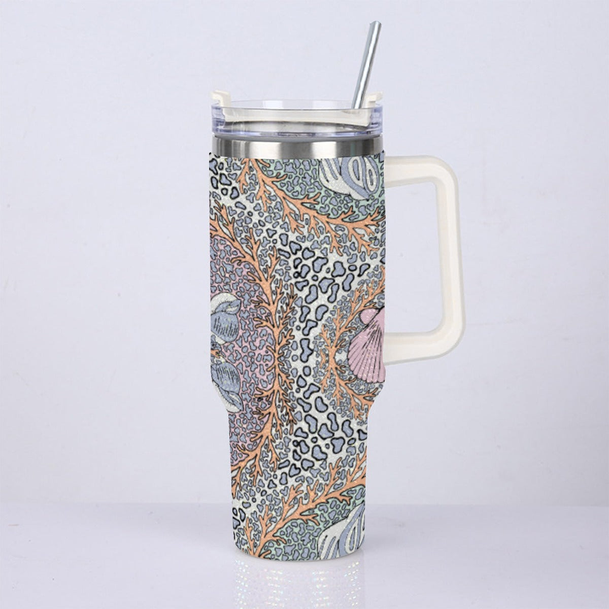 40oz Diamond Cup With Stainless Steel Straw