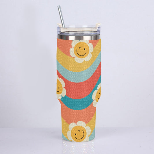 40oz Diamond Cup With Stainless Steel Straw