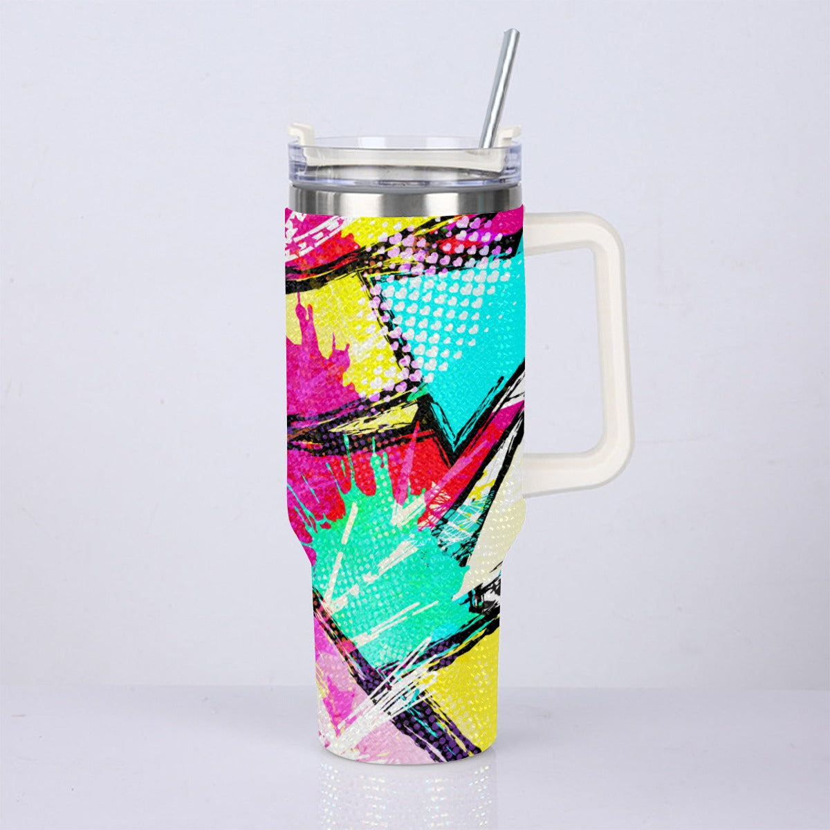 40oz Diamond Cup With Stainless Steel Straw