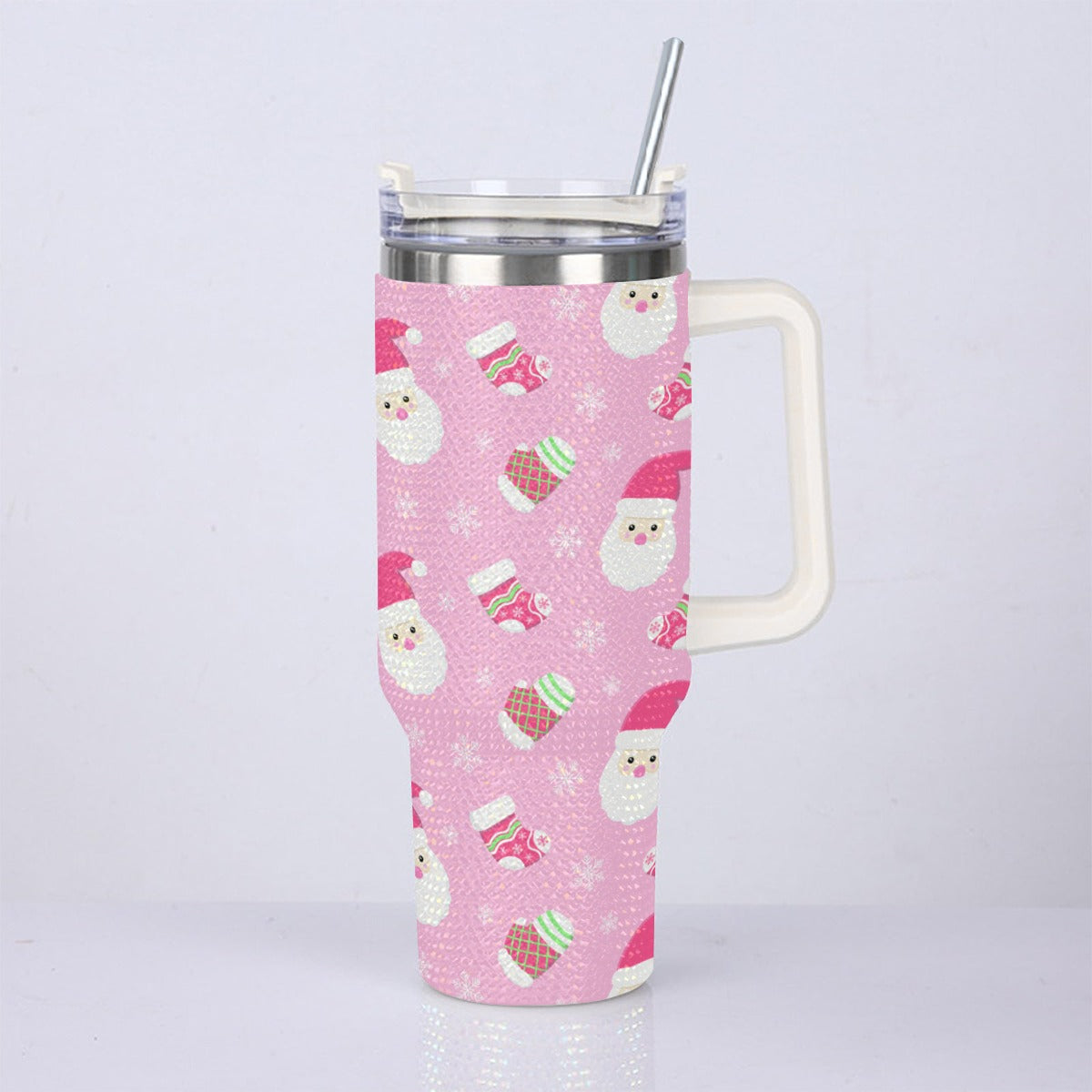 40oz Diamond Cup With Stainless Steel Straw