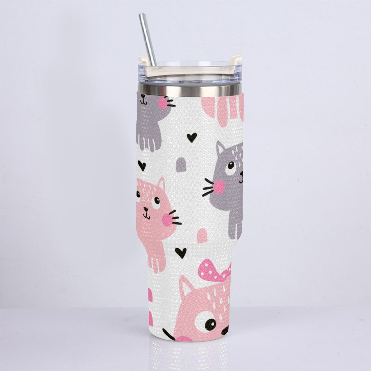 40oz Diamond Cup With Stainless Steel Straw