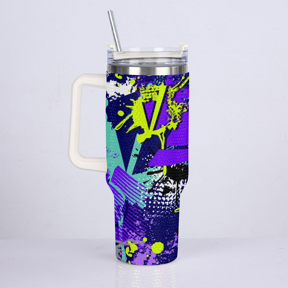40oz Diamond Cup With Stainless Steel Straw
