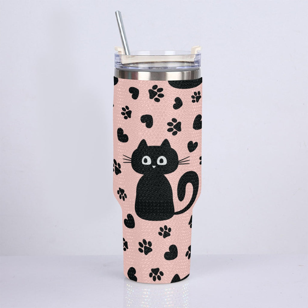 40oz Diamond Cup With Stainless Steel Straw