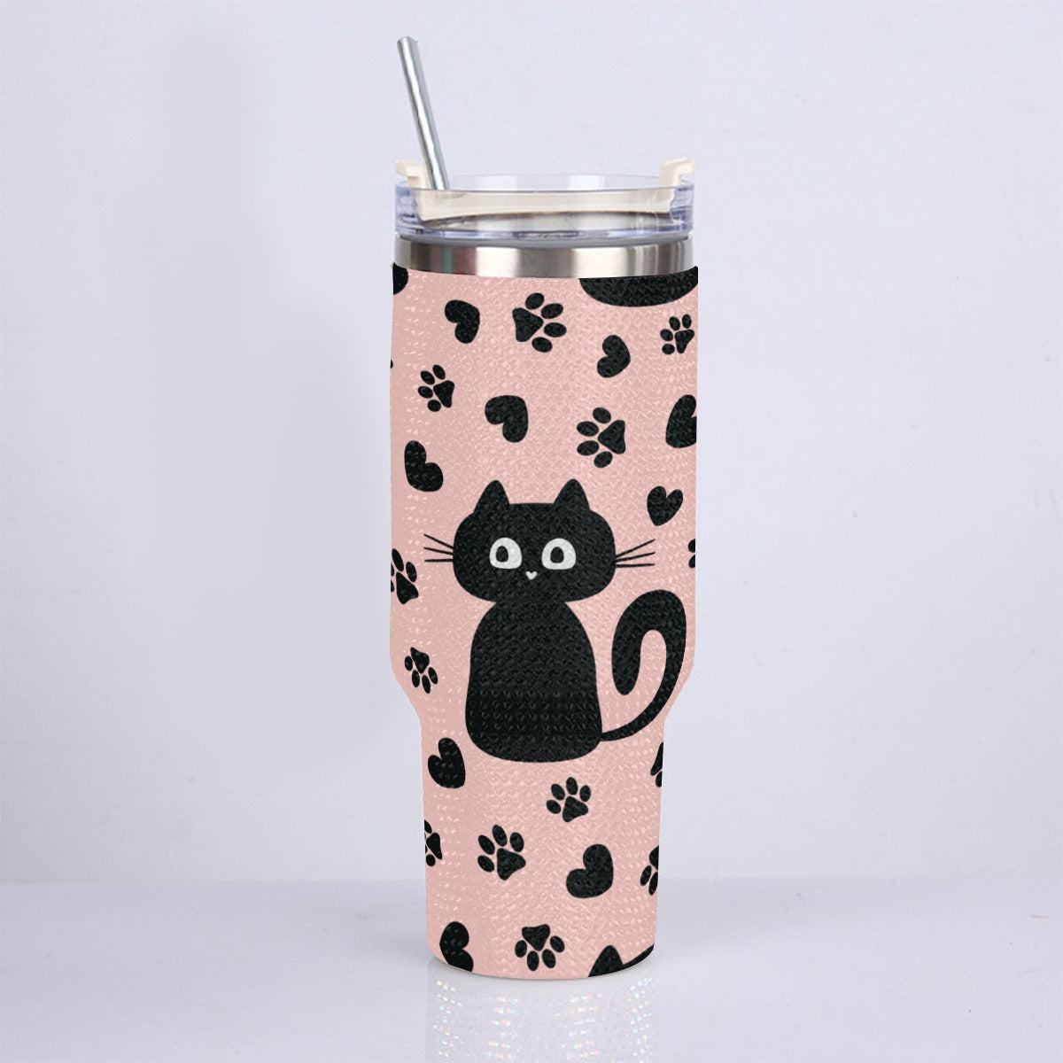 40oz Diamond Cup With Stainless Steel Straw