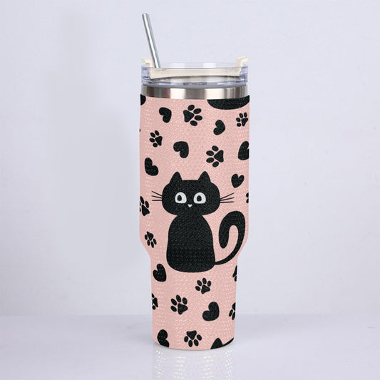 40oz Diamond Cup With Stainless Steel Straw