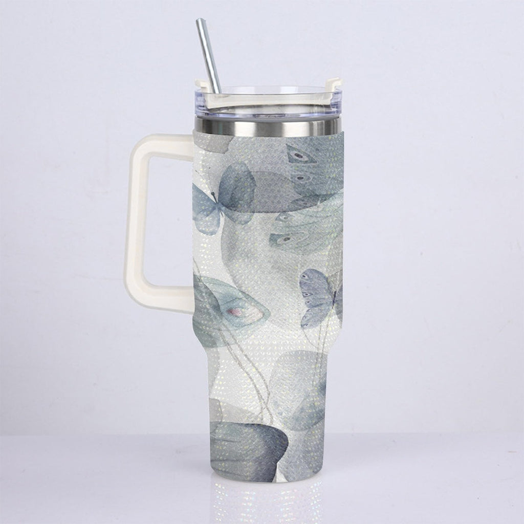 40oz Diamond Cup With Stainless Steel Straw