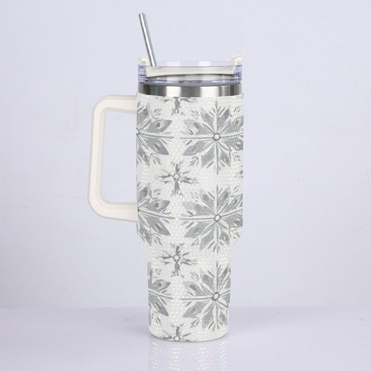 40oz Diamond Cup With Stainless Steel Straw
