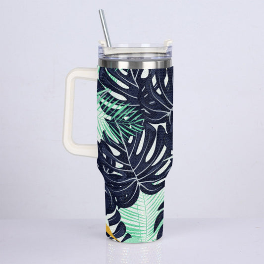 40oz Diamond Cup With Stainless Steel Straw