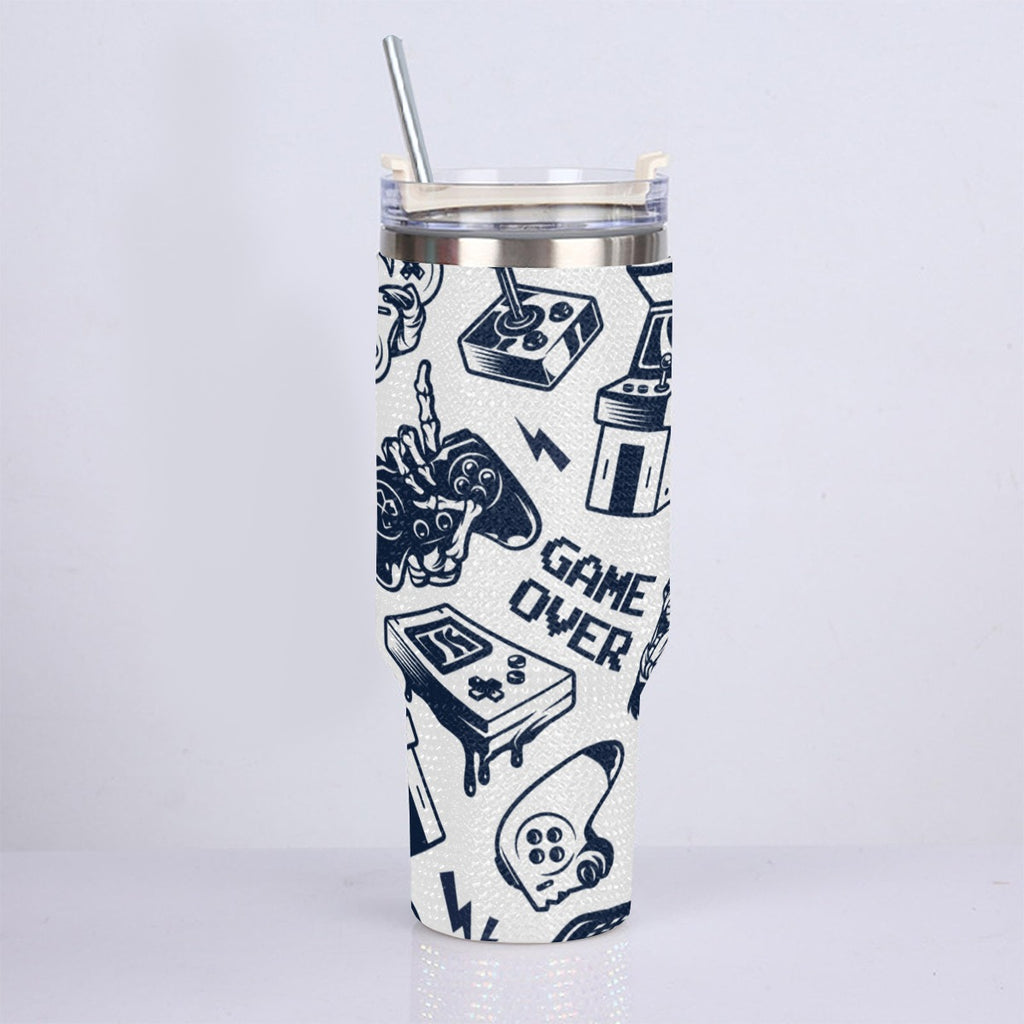 40oz Diamond Cup With Stainless Steel Straw