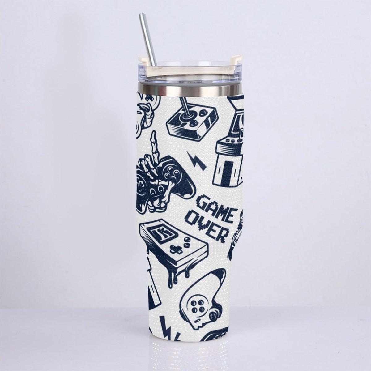40oz Diamond Cup With Stainless Steel Straw
