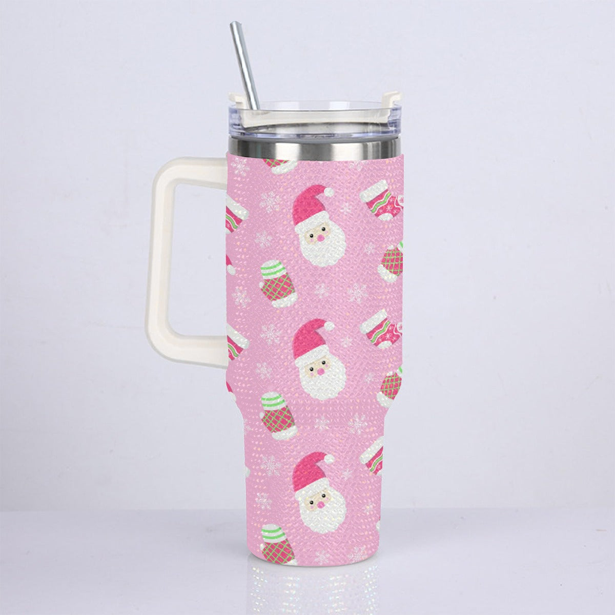 40oz Diamond Cup With Stainless Steel Straw