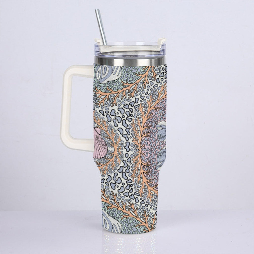 40oz Diamond Cup With Stainless Steel Straw