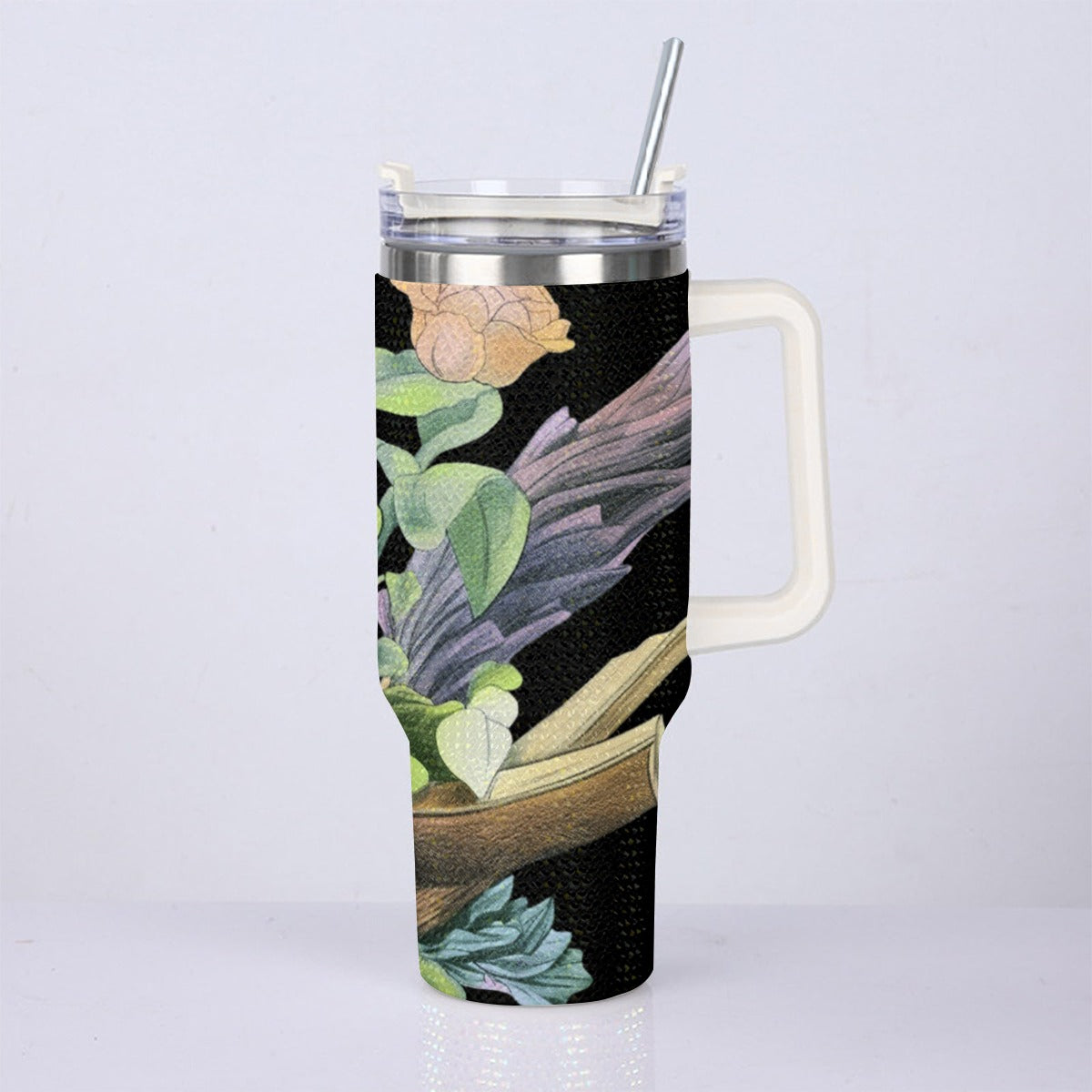 40oz Diamond Cup With Stainless Steel Straw