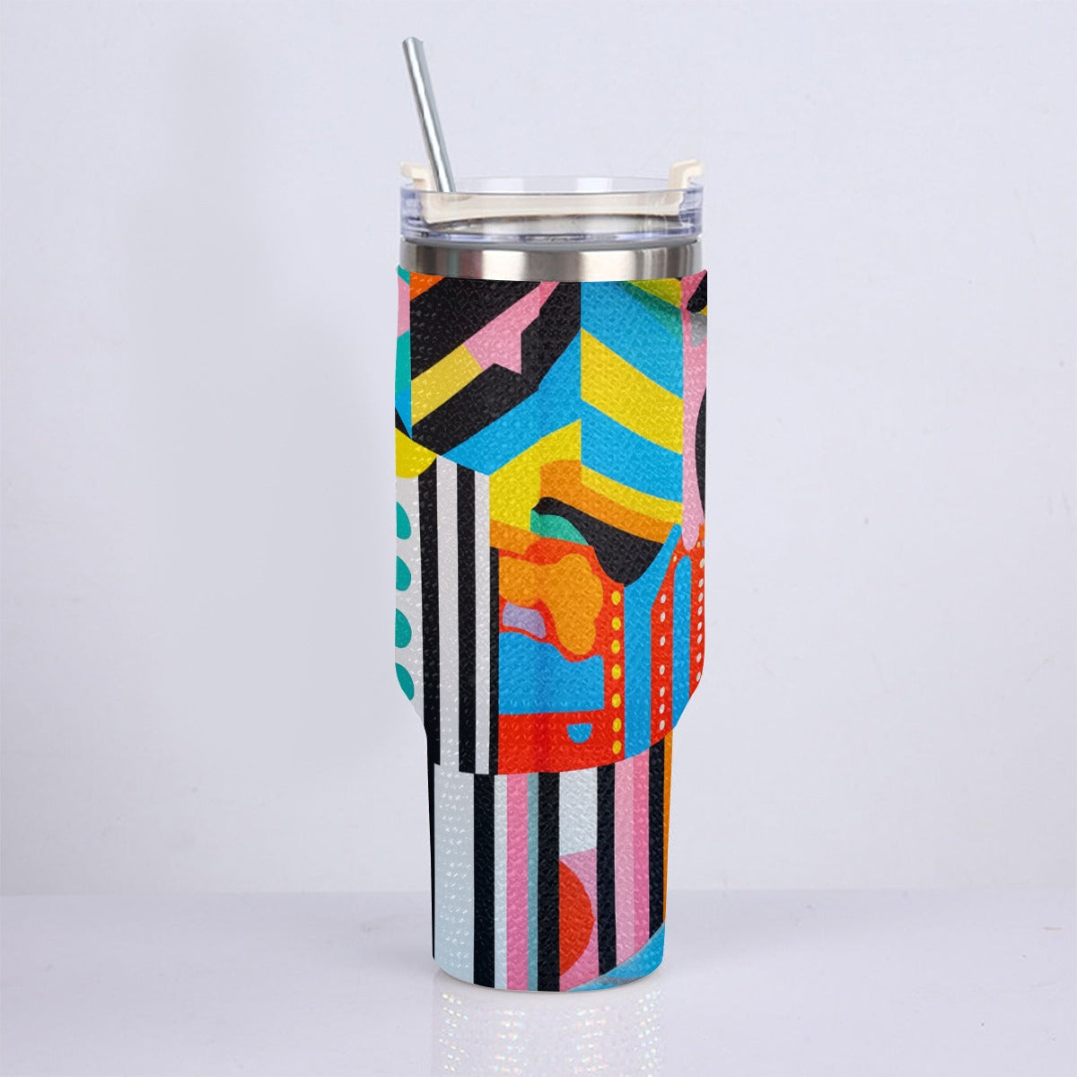 40oz Diamond Cup With Stainless Steel Straw