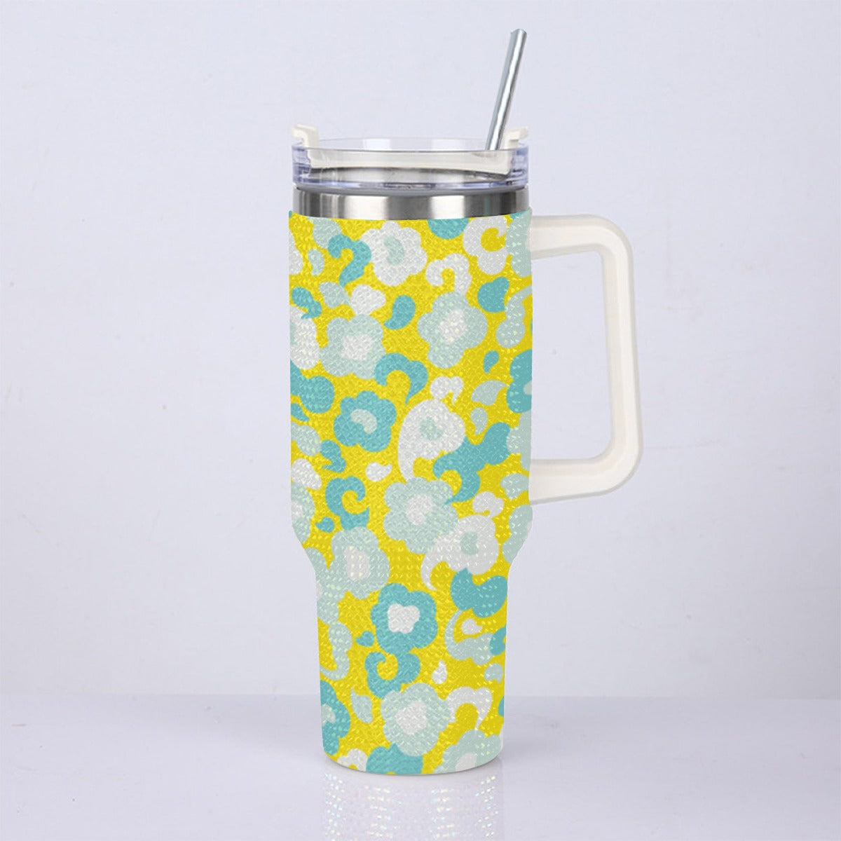 40oz Diamond Cup With Stainless Steel Straw