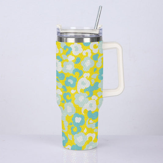 40oz Diamond Cup With Stainless Steel Straw