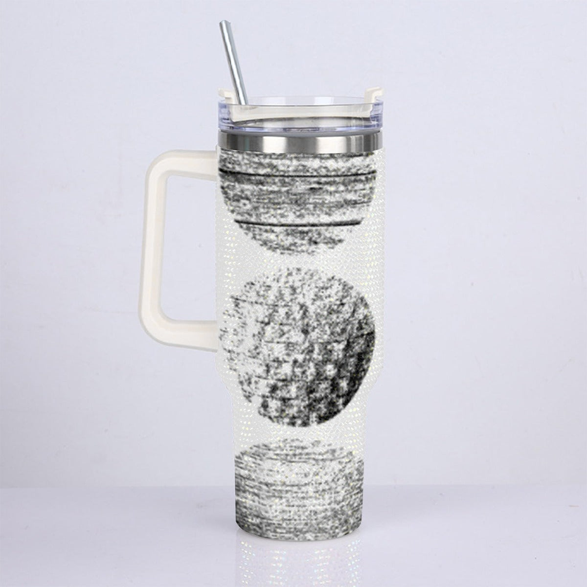 40oz Diamond Cup With Stainless Steel Straw