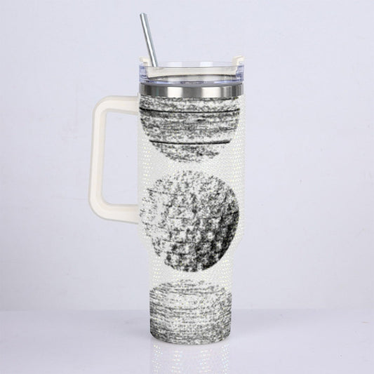 40oz Diamond Cup With Stainless Steel Straw