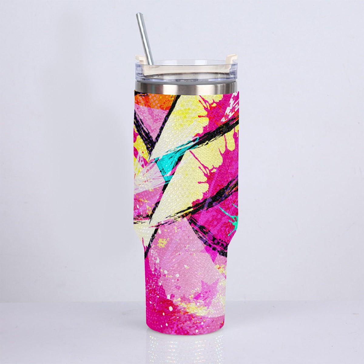 40oz Diamond Cup With Stainless Steel Straw