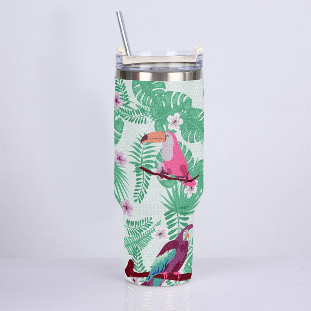 40oz Diamond Cup With Stainless Steel Straw