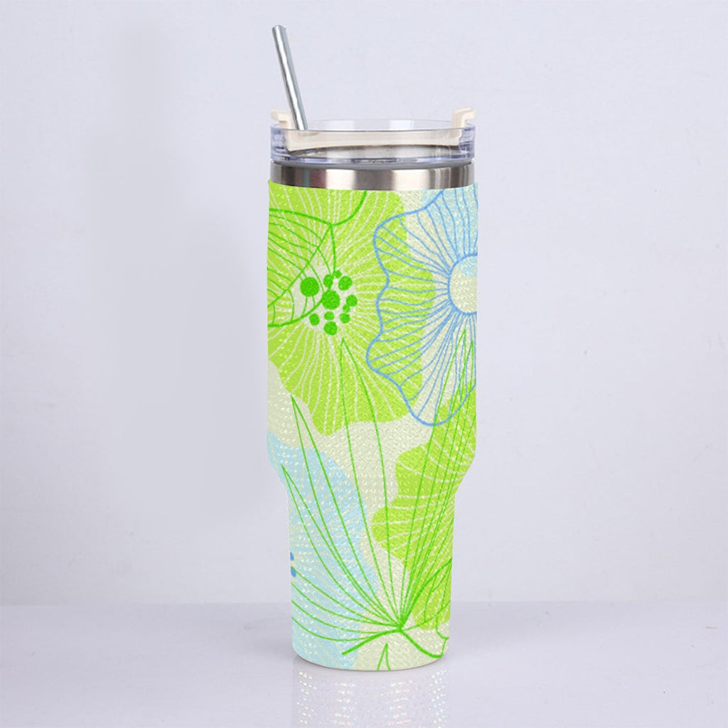 40oz Diamond Cup With Stainless Steel Straw