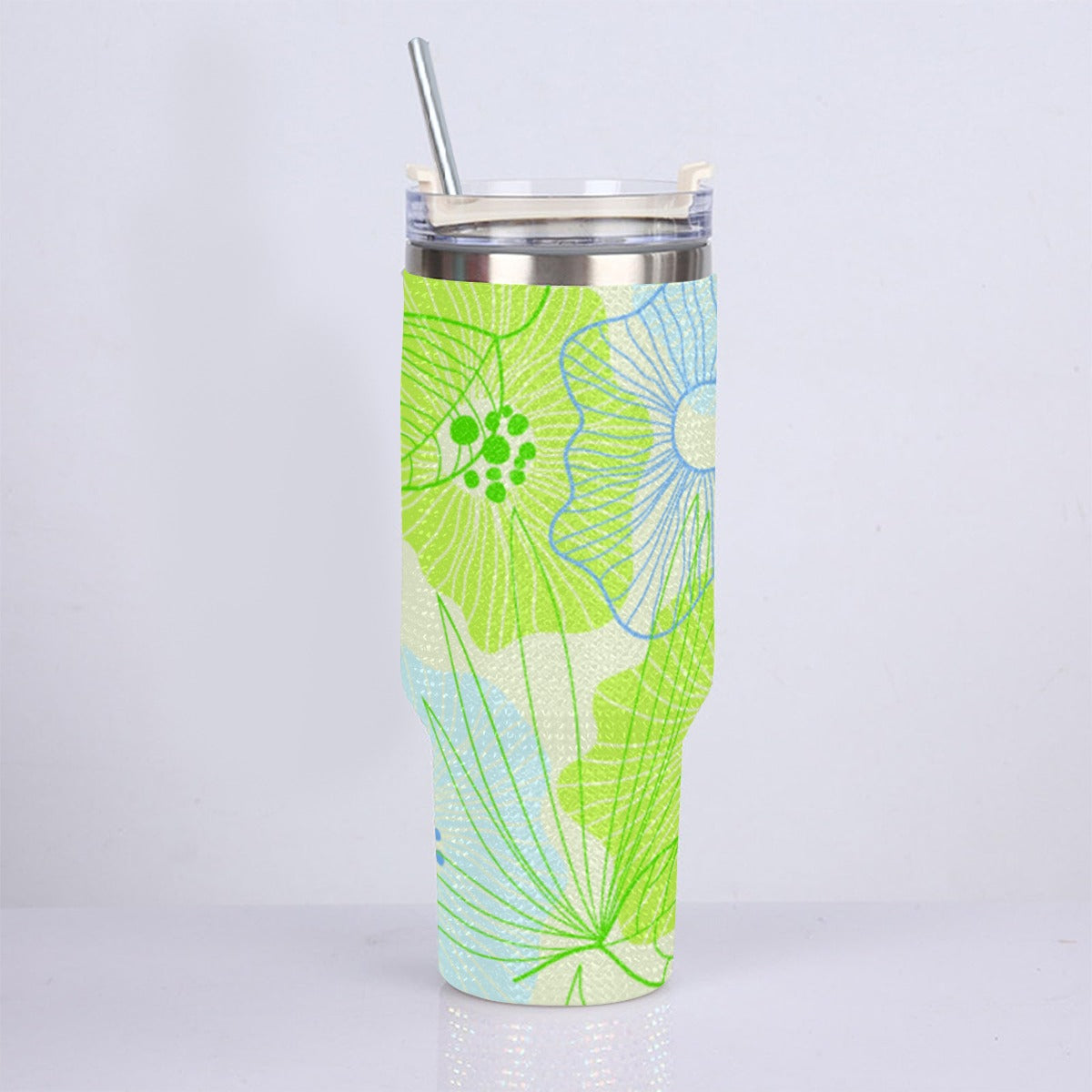 40oz Diamond Cup With Stainless Steel Straw