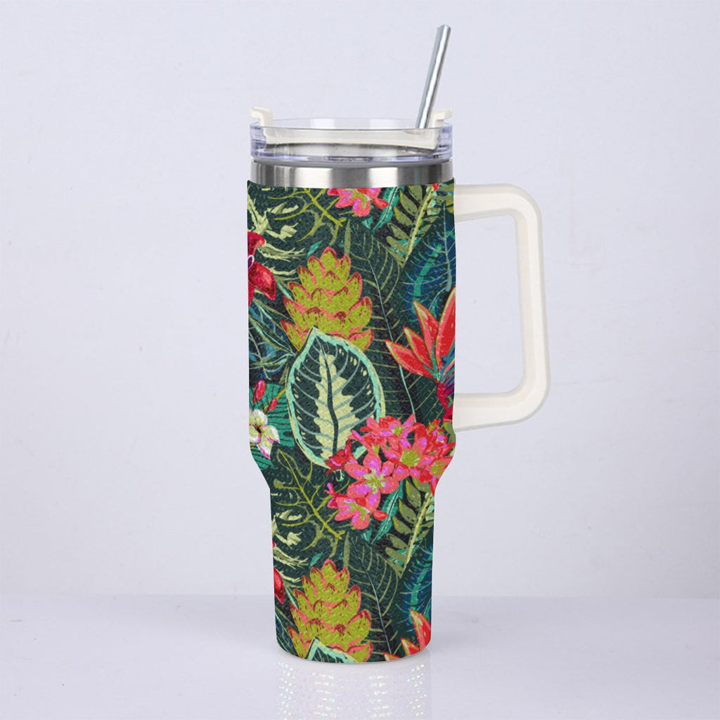 40oz Diamond Cup With Stainless Steel Straw