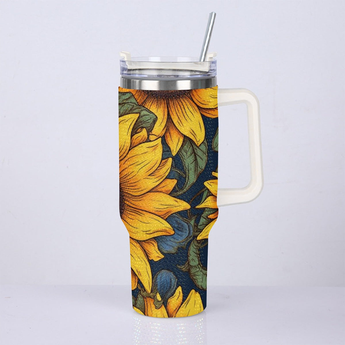 40oz Diamond Cup With Stainless Steel Straw