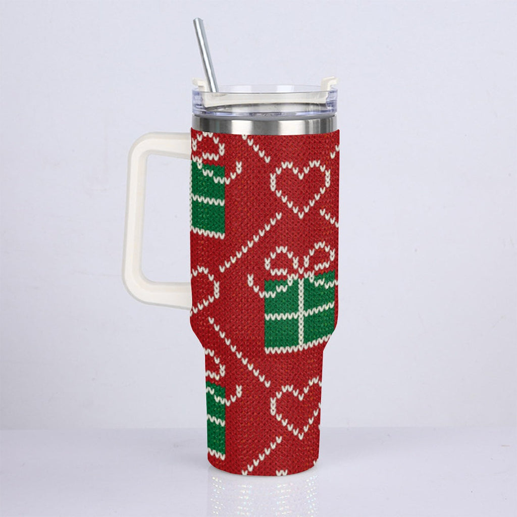 40oz Diamond Cup With Stainless Steel Straw