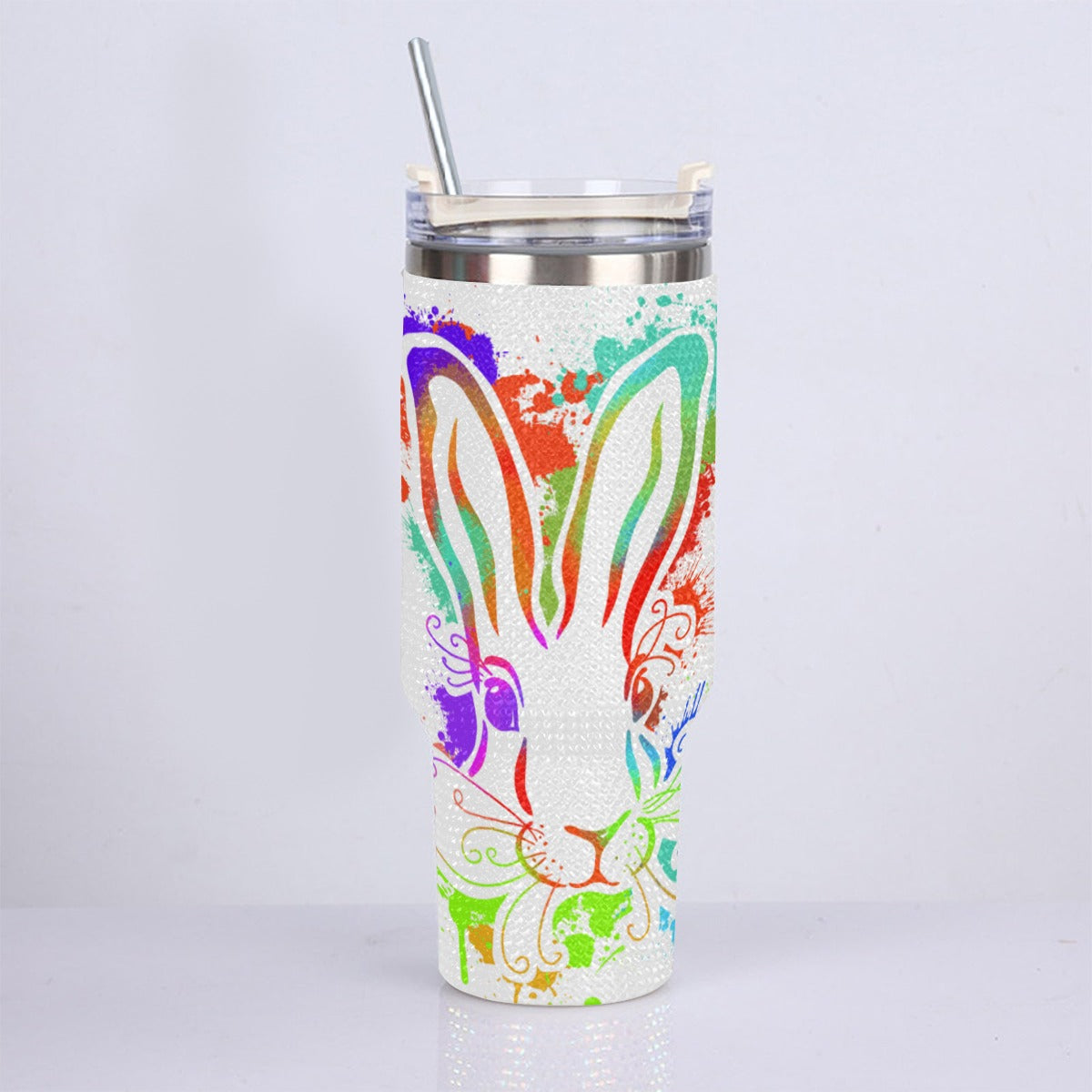 40oz Diamond Cup With Stainless Steel Straw