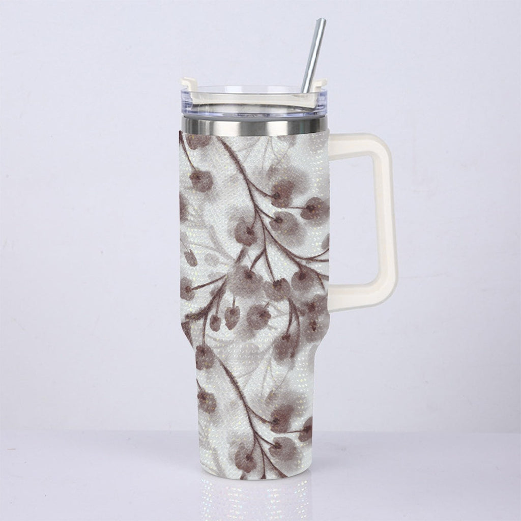 40oz Diamond Cup With Stainless Steel Straw