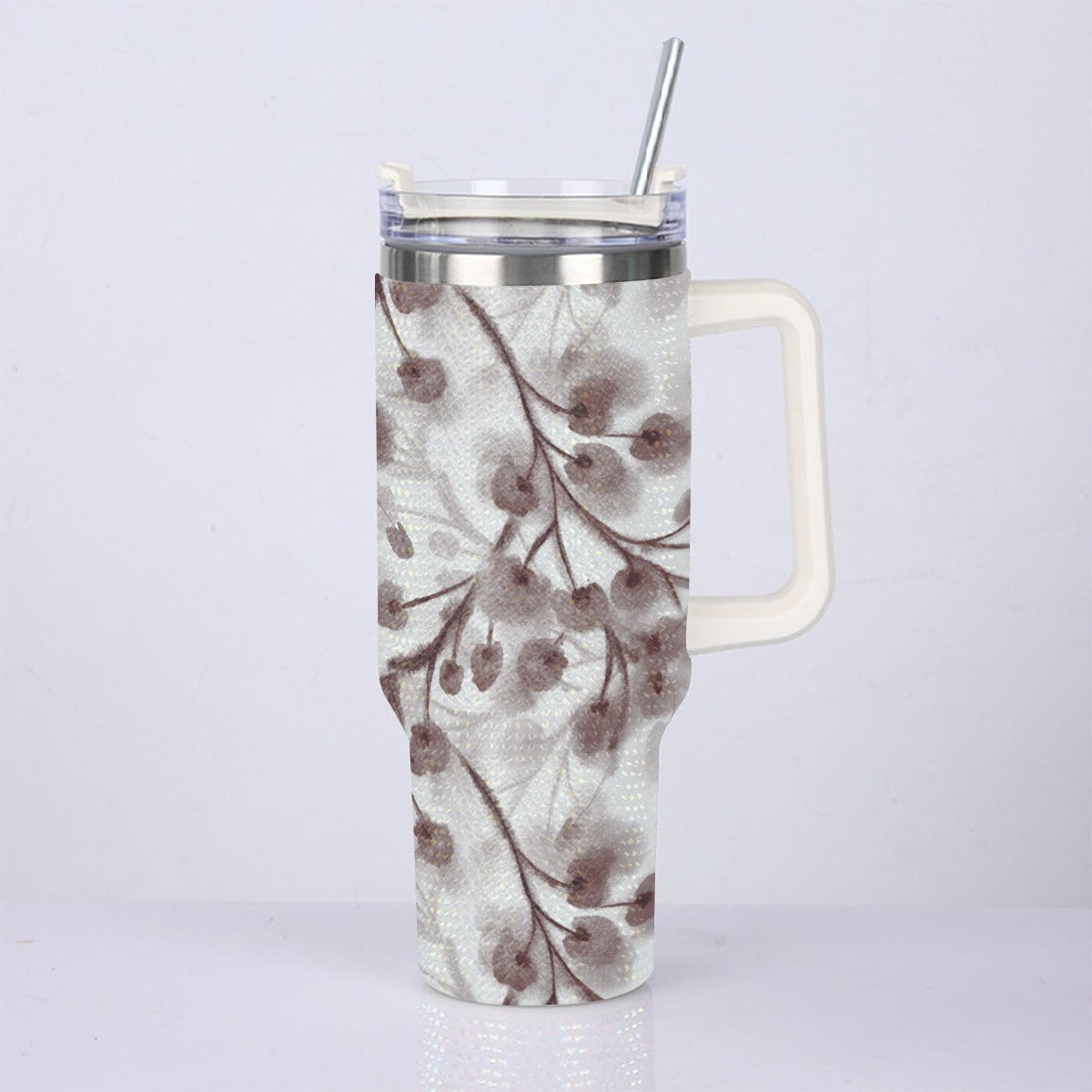 40oz Diamond Cup With Stainless Steel Straw