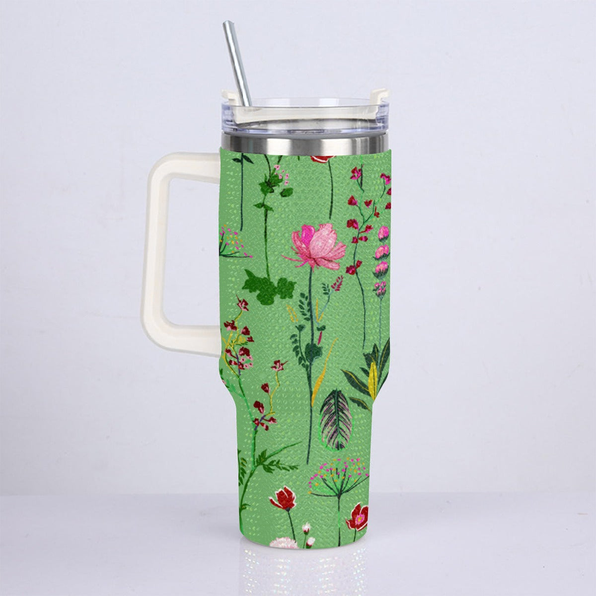 40oz Diamond Cup With Stainless Steel Straw