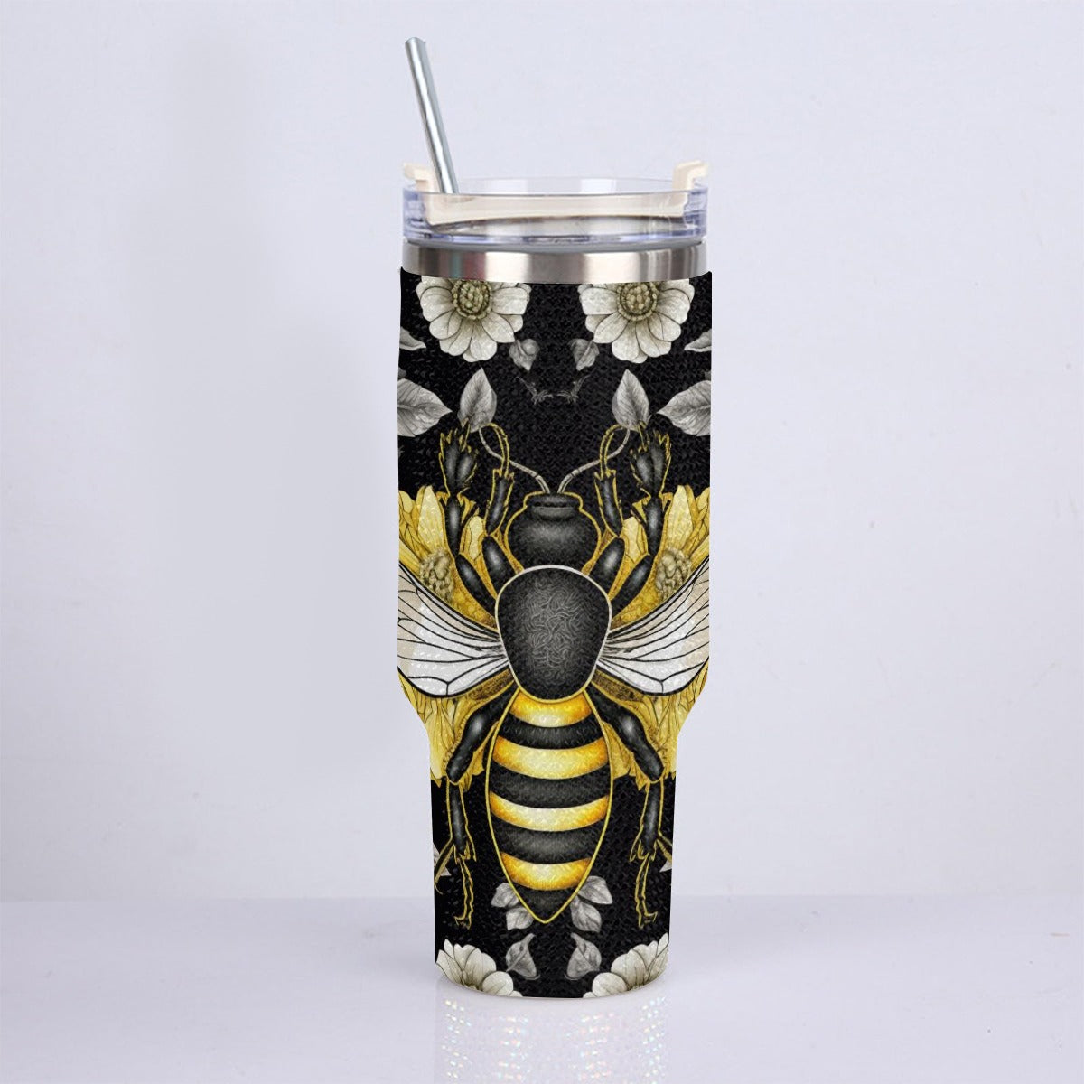 40oz Diamond Cup With Stainless Steel Straw