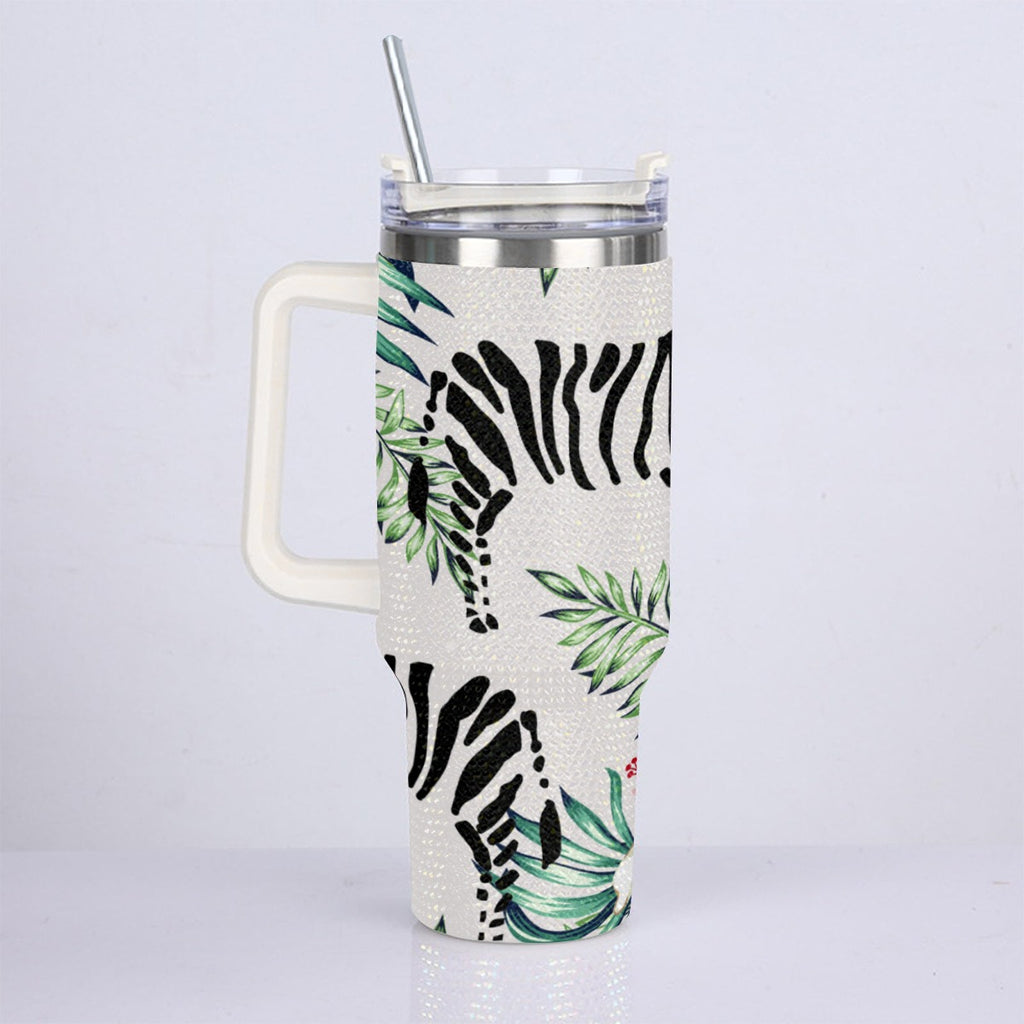 40oz Diamond Cup With Stainless Steel Straw