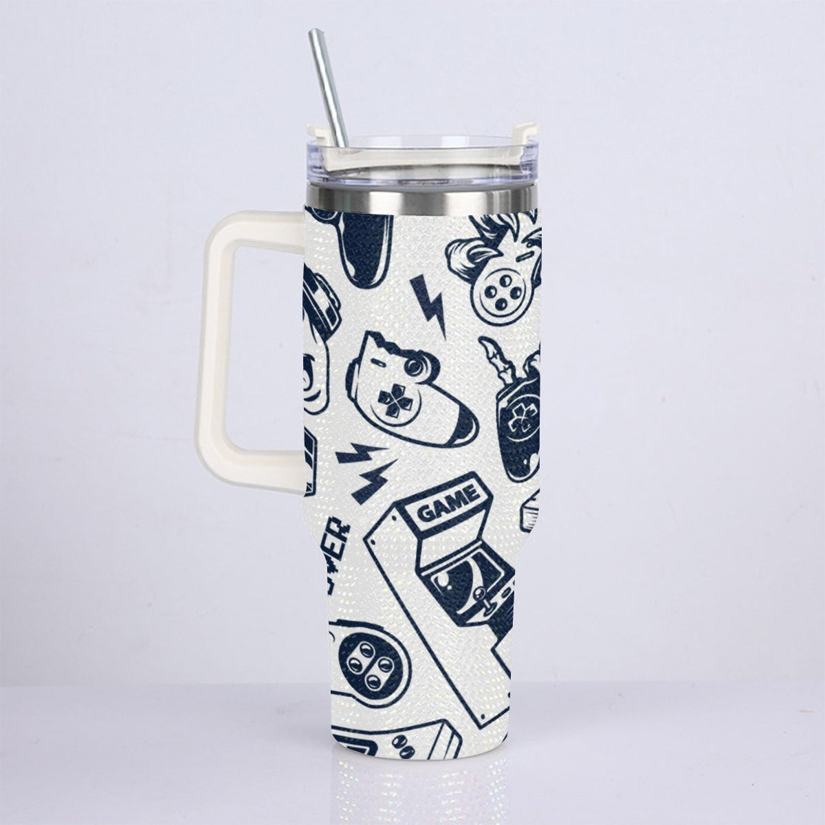 40oz Diamond Cup With Stainless Steel Straw