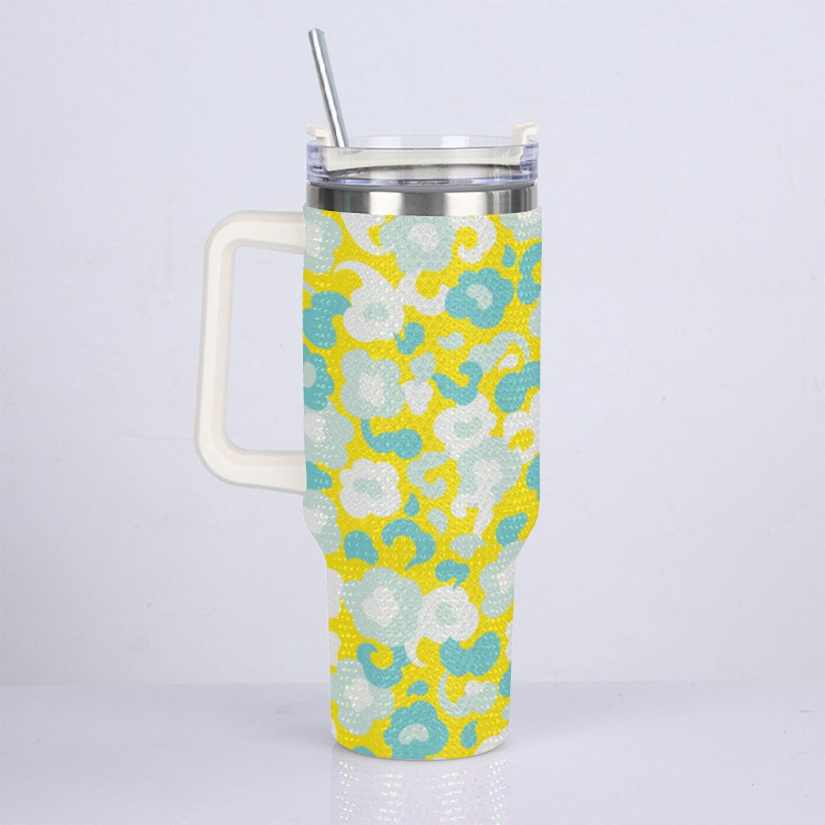 40oz Diamond Cup With Stainless Steel Straw