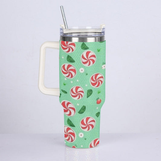 40oz Diamond Cup With Stainless Steel Straw